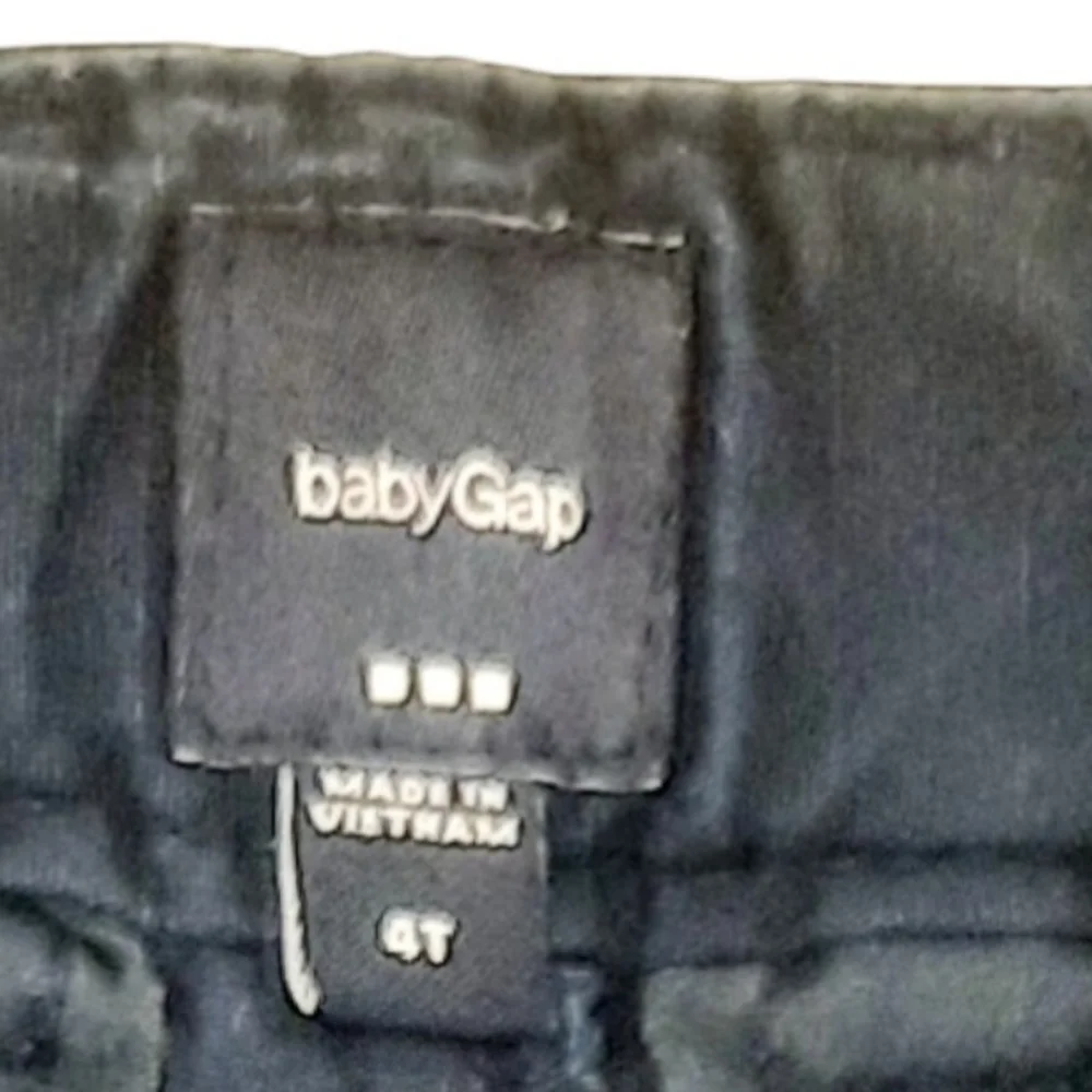 Baby Gap Boys Size 3T Cargo Pants Jeans Bottoms Elastic Waist Blue